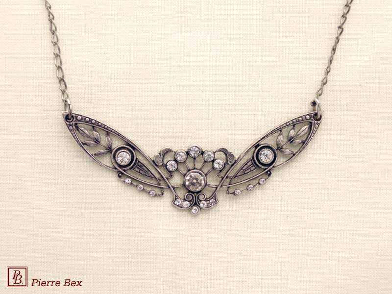 Pierre-Bex Art-Deco necklace with rhinestones 45324-01