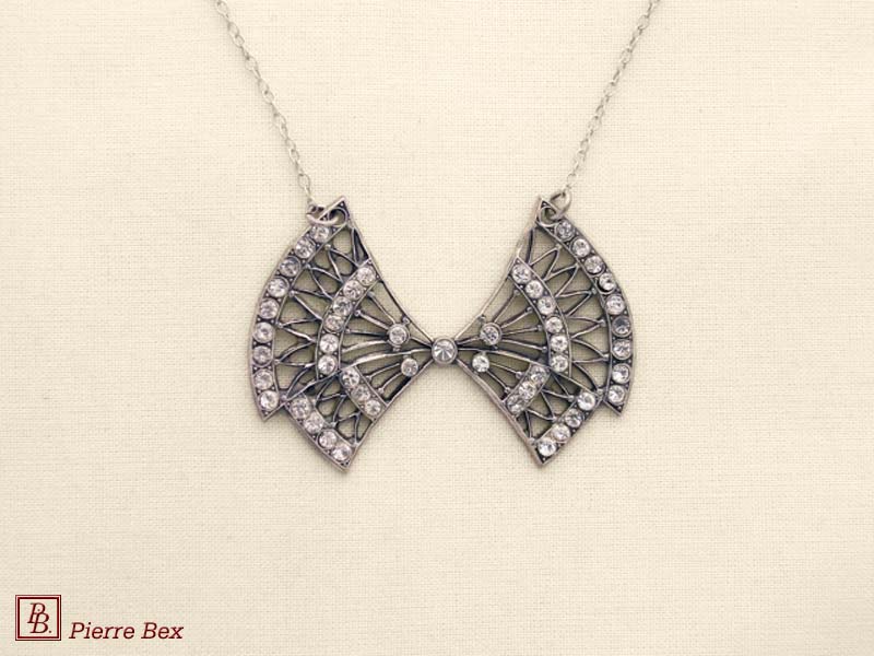 Pierre-Bex Art-Deco necklace with rhinestones 45324-02