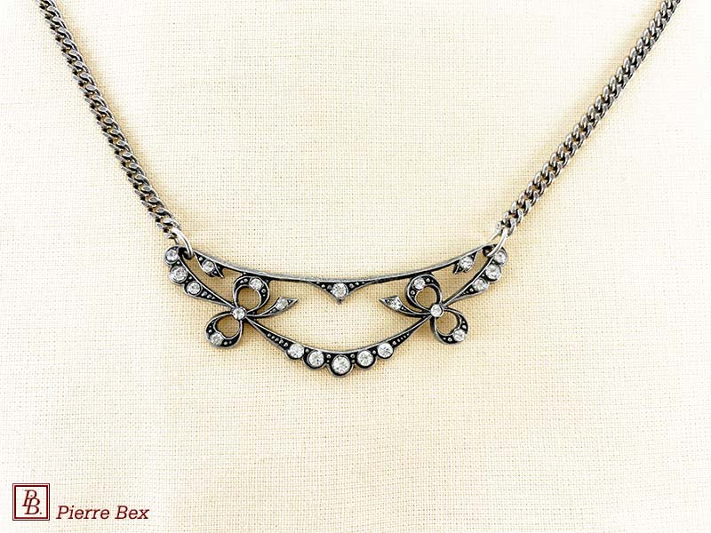 Pierre-Bex Art-Deco necklace with rhinestones 45324-11