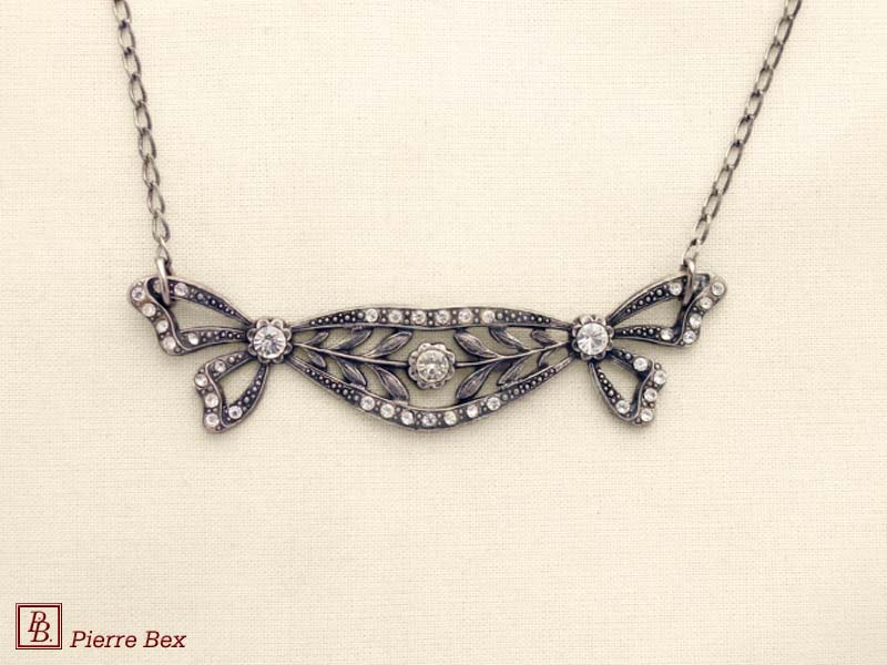 Pierre-Bex Art-Deco necklace with rhinestones 45324-18