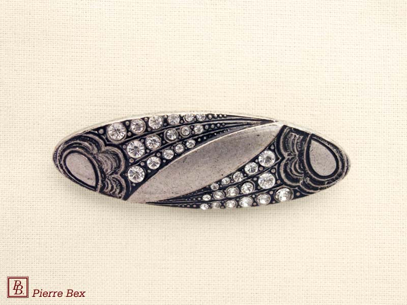 Pierre-Bex Art-Deco brooch with rhinestones 45386-06