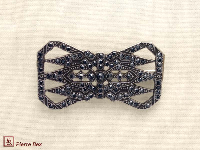 Pierre-Bex Art-Deco brooch with rhinestones 45526-03A