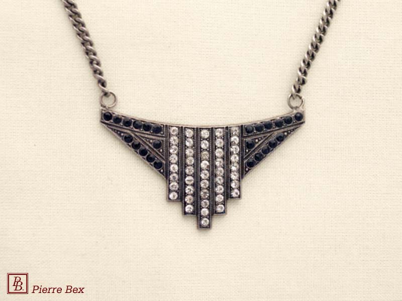 Pierre-Bex Art-Deco necklace with rhinestones 45534-01